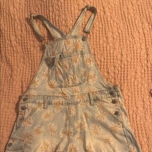 No Boundaries Blue and Yellow Jean Shorts